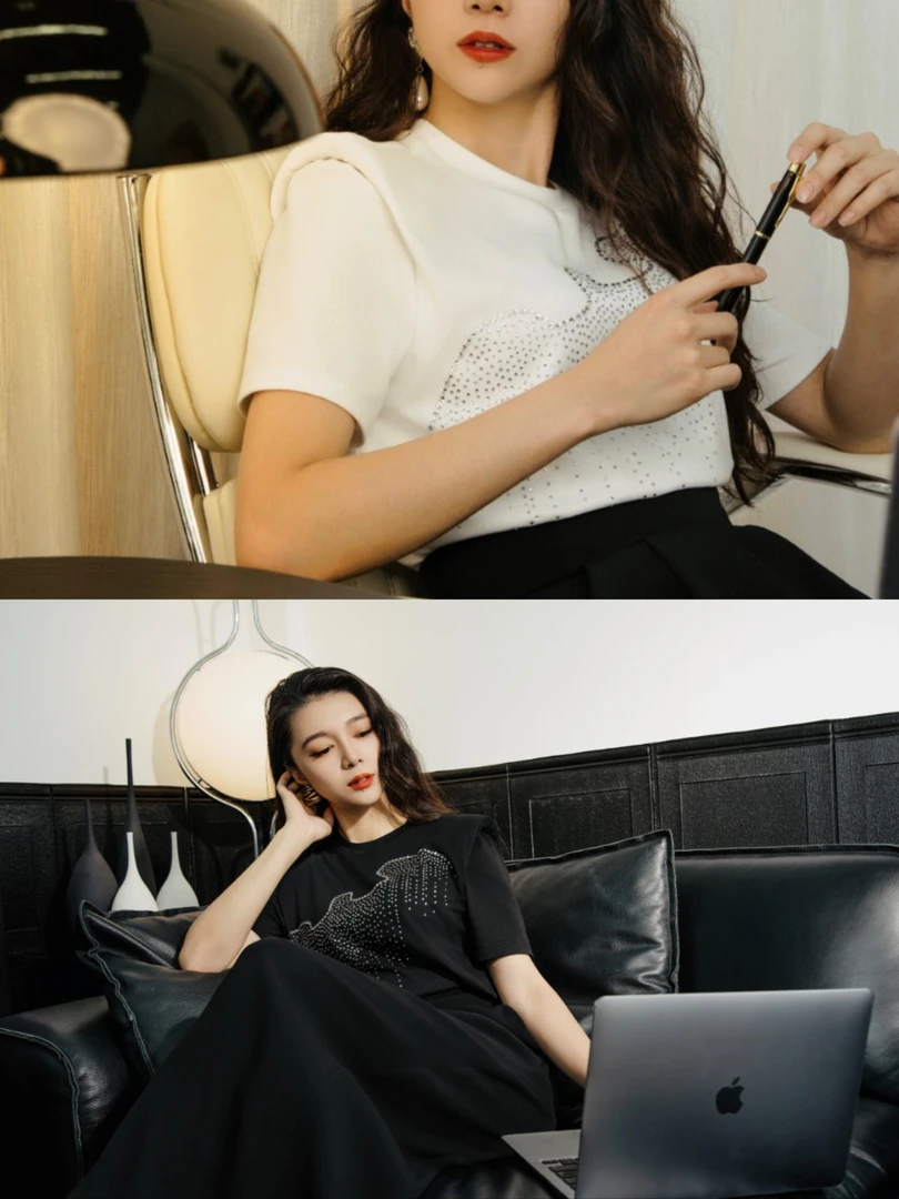 林静茜/星河落烫钻T恤