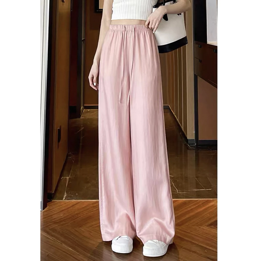 春夏新品！女士垂感休闲百搭窄腰直筒裤F675