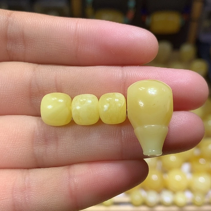 蜜蜡未镶嵌裸石天然俄料白花蜜蜡老型套装9.2-12.5左右