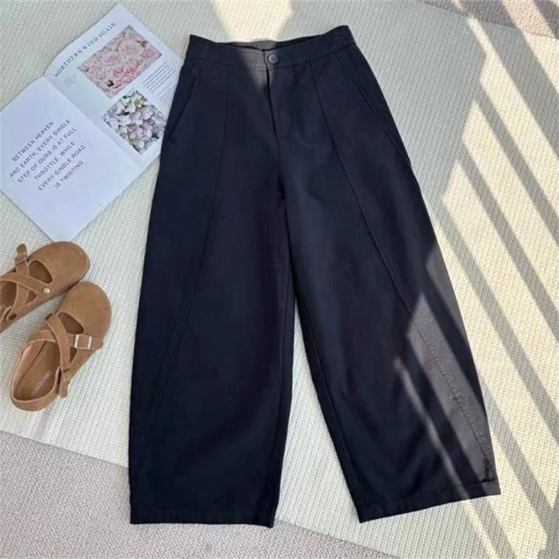 宜美多家 高腰显瘦垂感百搭超薄弯刀裤99865