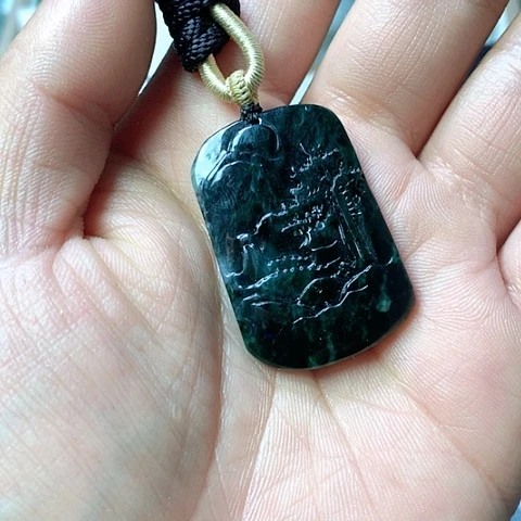 翡翠颈饰未镶嵌天然缅甸翡翠a货