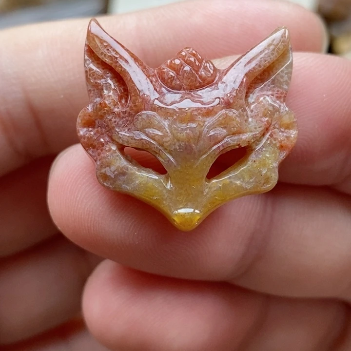 硅化珊瑚（珊瑚玉）未镶嵌颈饰小