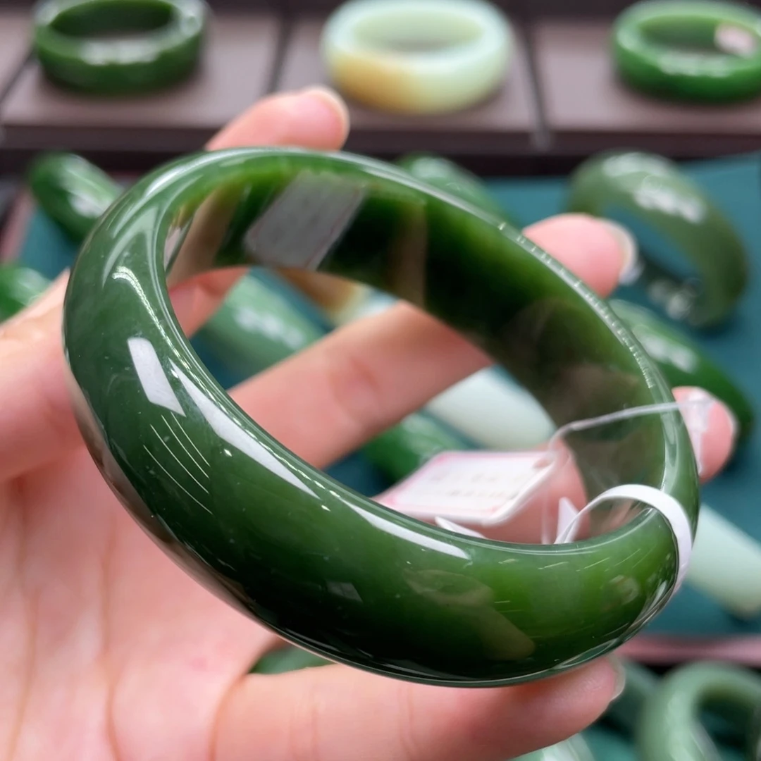 和田玉（碧玉）未镶嵌手镯5859