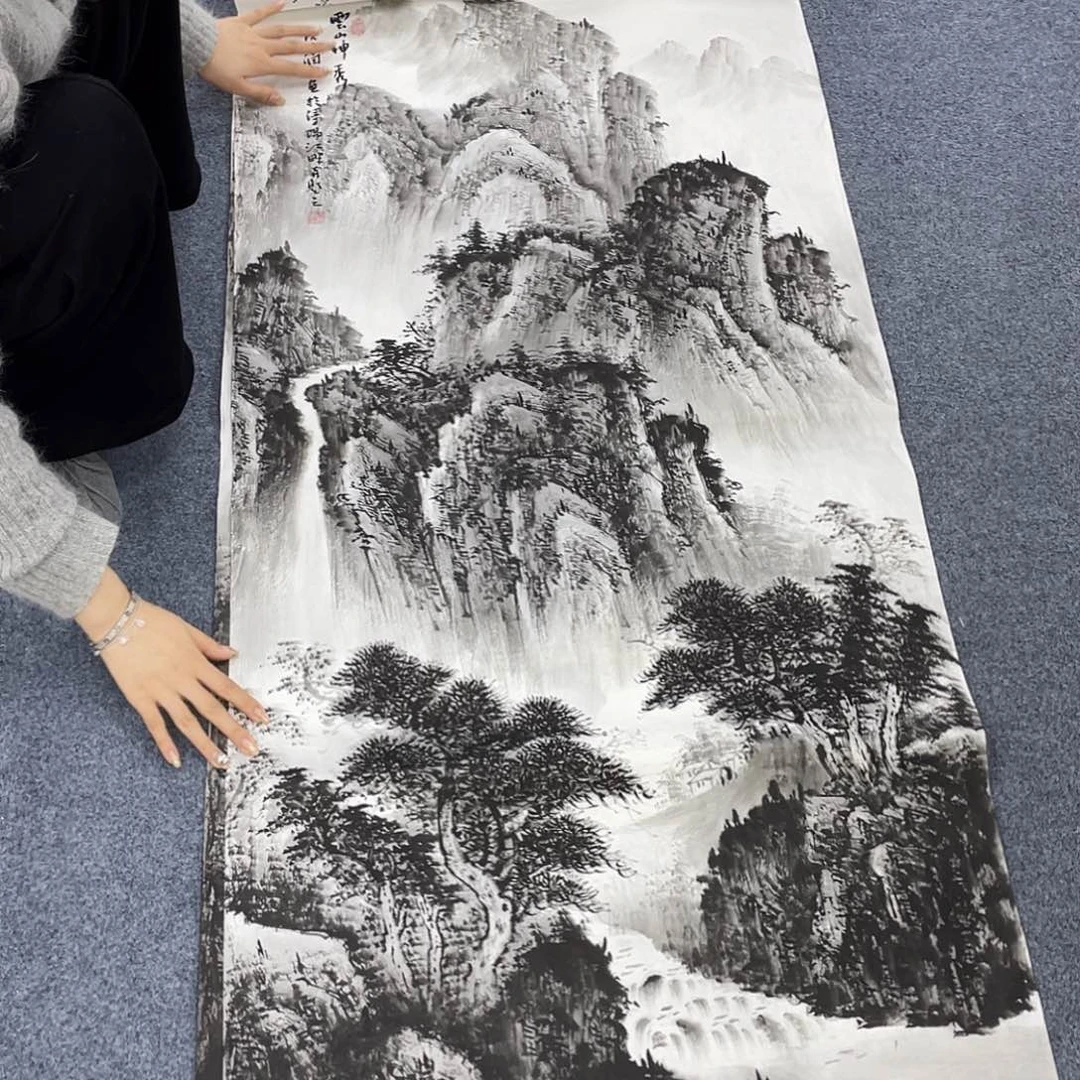国国画作品小姐姐放漏…