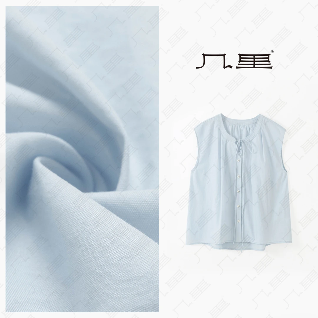 几里与麻【海风轻语​】法式系无袖娃娃衫 衣长62 胸围128 2042444