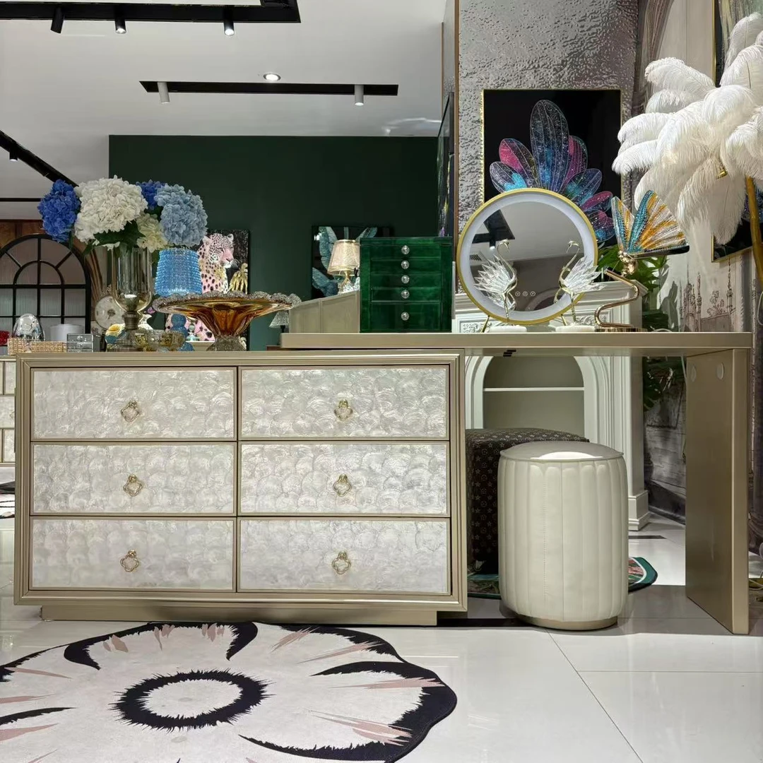 【喜悦家具】YR 811#贝壳梳妆台 柜体120*40*72搭板120*40*76