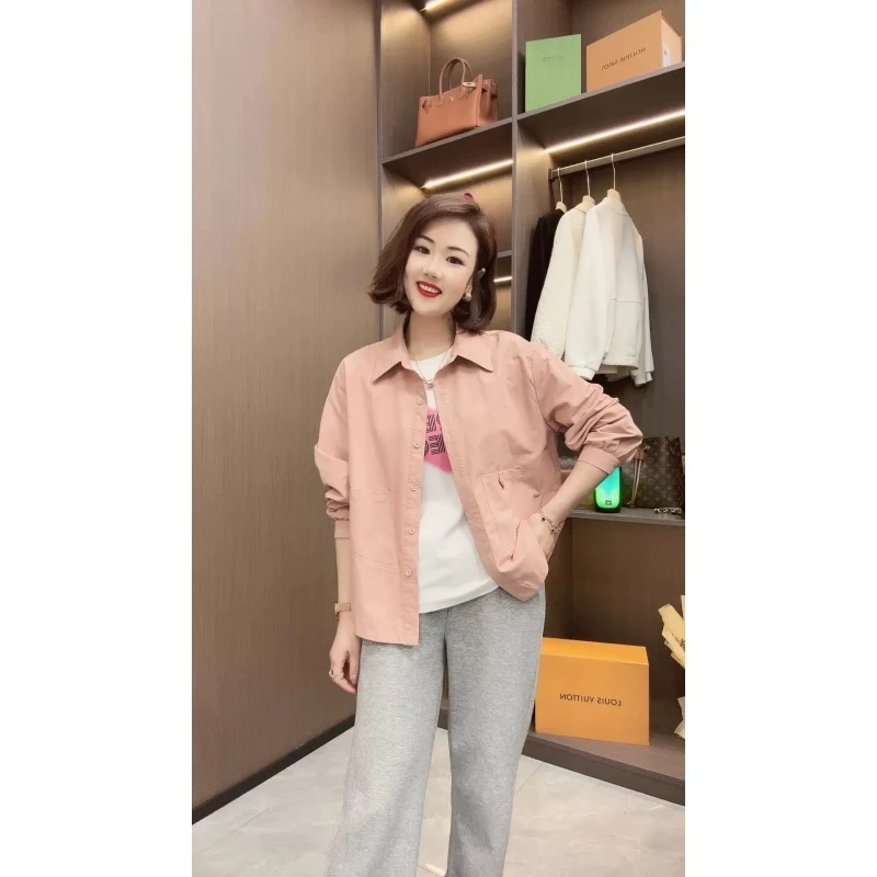2025春夏新款女士长袖外套小个子外套衬衣开衫DH1415-x