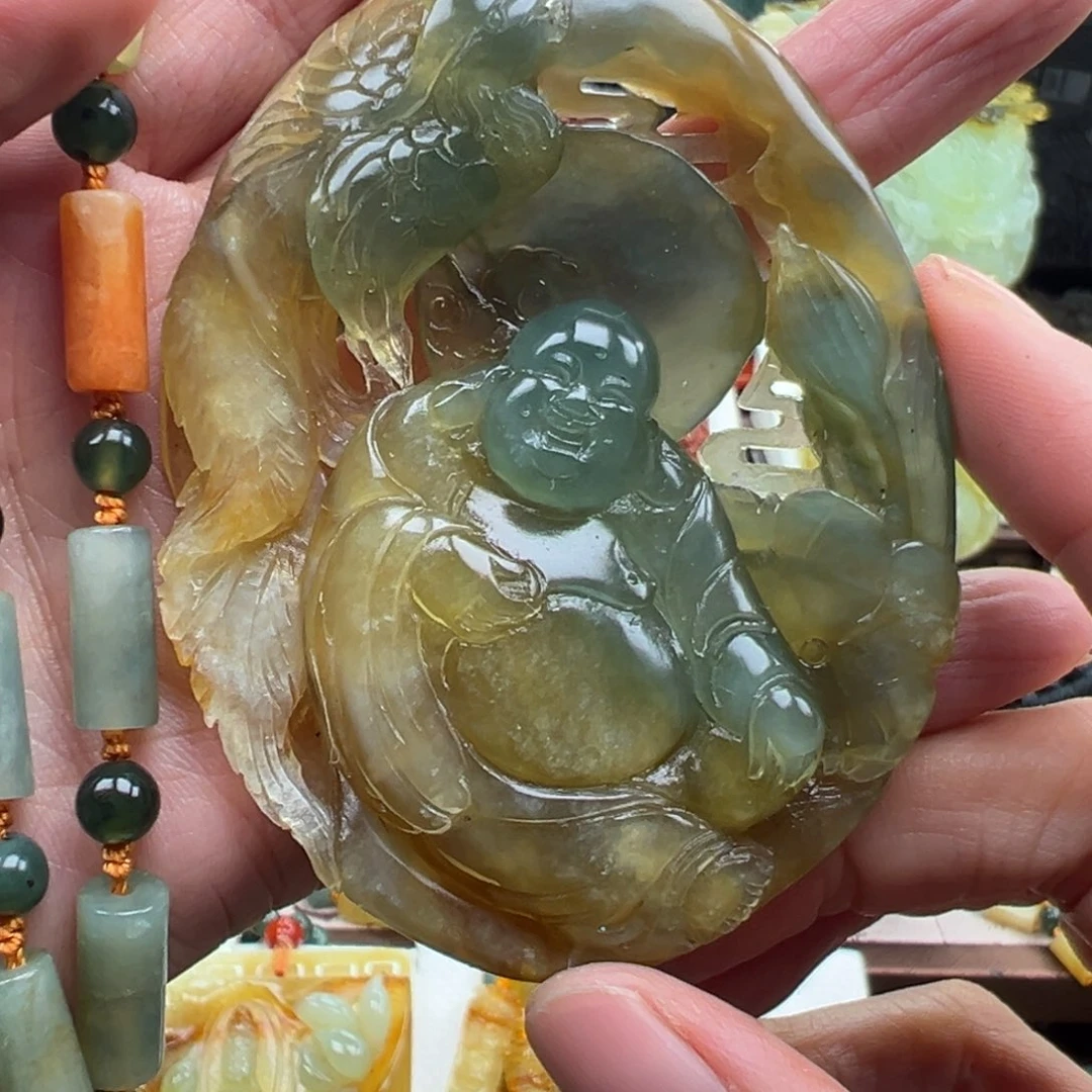 岫玉未镶嵌挂件挂件