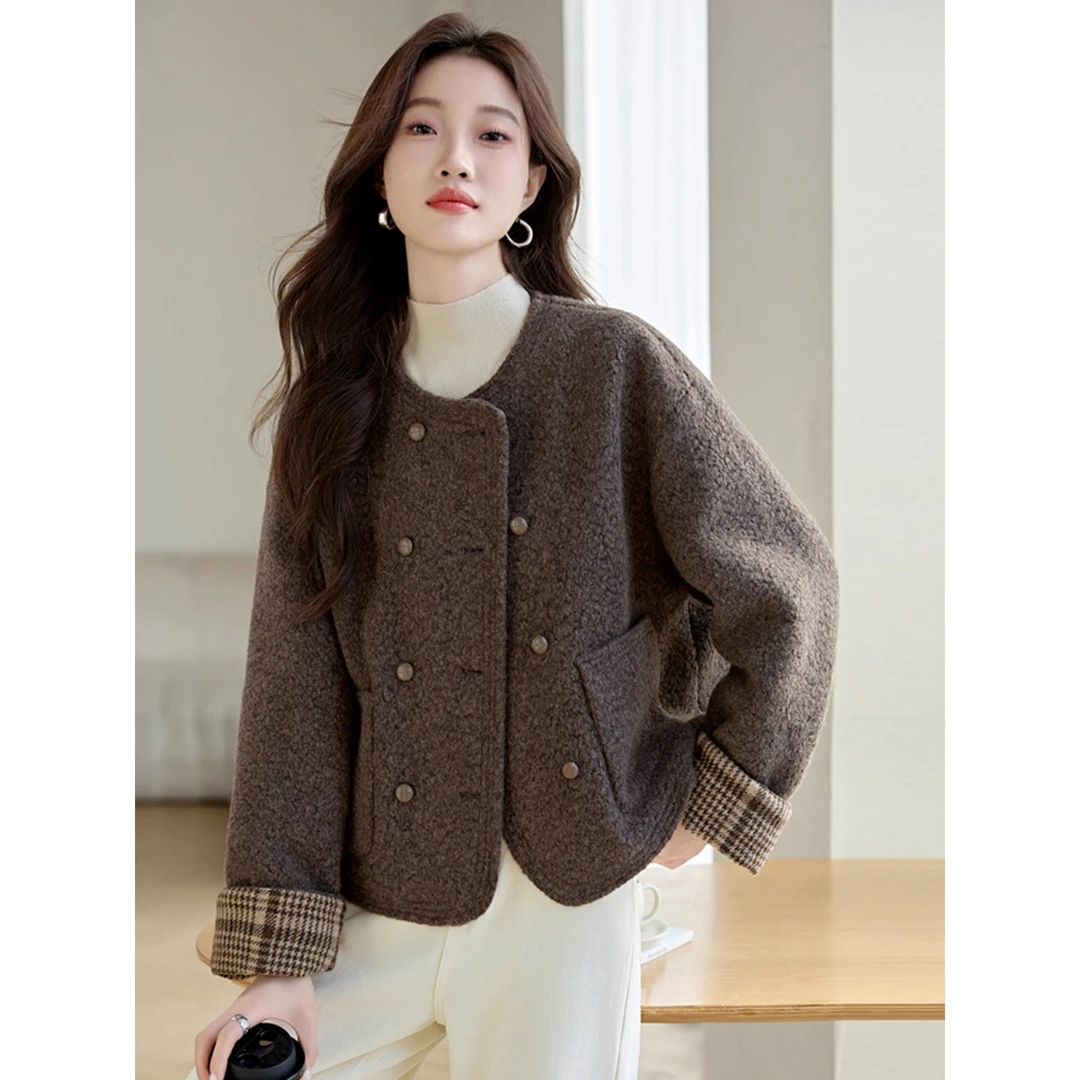 1132 外套女秋冬2025新款加厚保暖短款上衣B1 8203