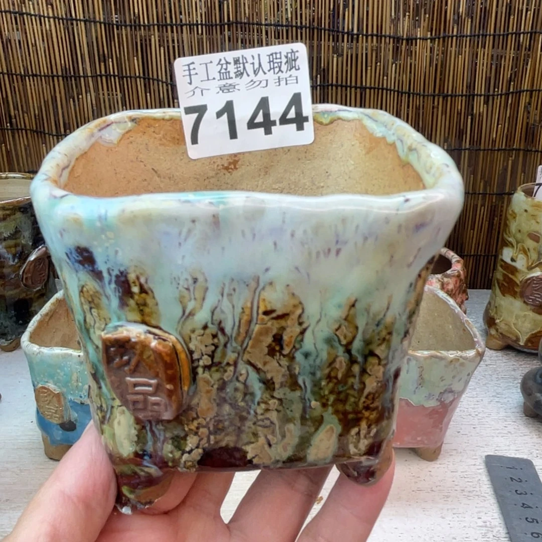 手工花盆默认瑕疵完美者勿拍