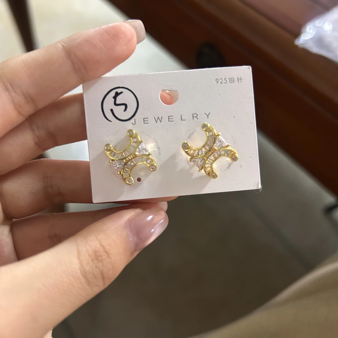 铜合金耳饰 清｜0185【时尚轻奢】百搭经典小众气质简约优雅复古