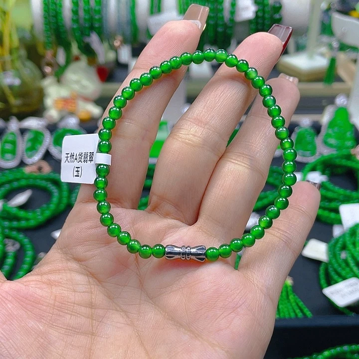 翡翠手链未镶嵌?****?圆珠手链4