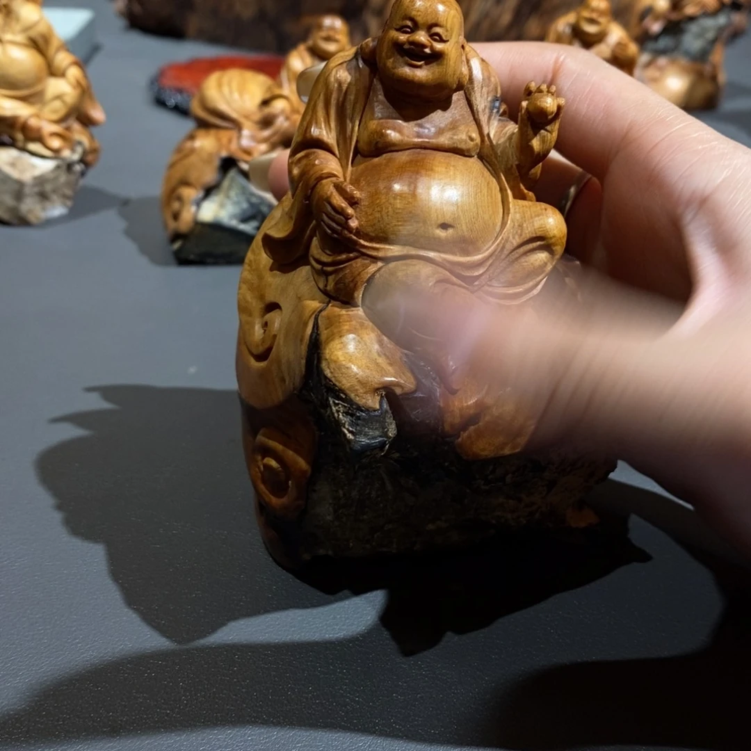 用***1柏木（崖柏）崖柏弥勒玉华根抱石