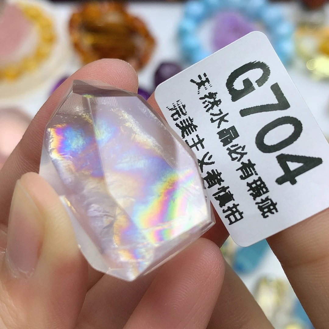 珠宝半成品水晶未镶嵌吊坠