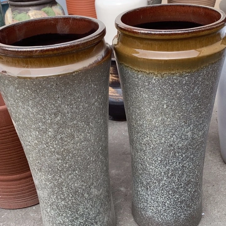 紫砂花盆高约46口18一对