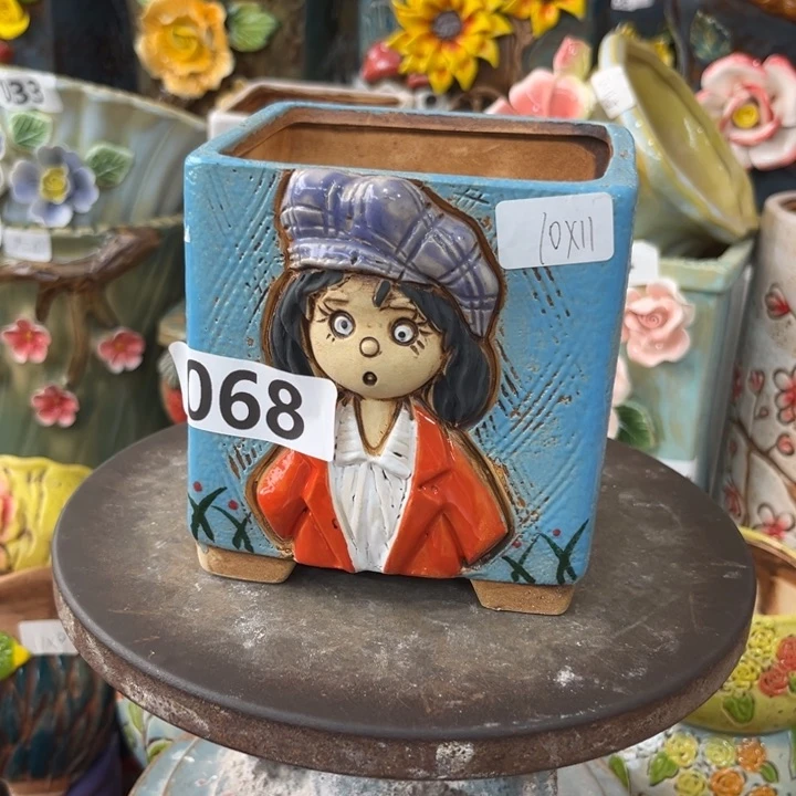 紫砂花盆粗陶材质多肉花盆