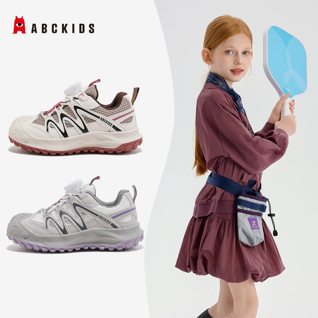Abckids【品牌】新款旋钮运动鞋透气轻盈跑步休闲鞋SY433603597AX