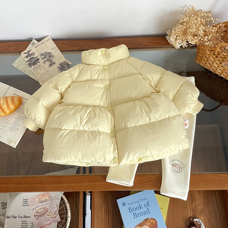 【现货】DW259887冬季新款女童羽绒服90白鸭绒保暖防寒女宝冬装外套