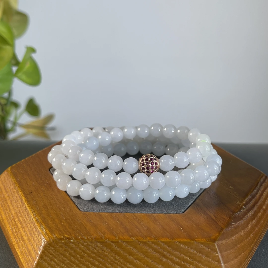 JCA23-67   天然缅甸A货翡翠  翡翠珠串（含配饰）