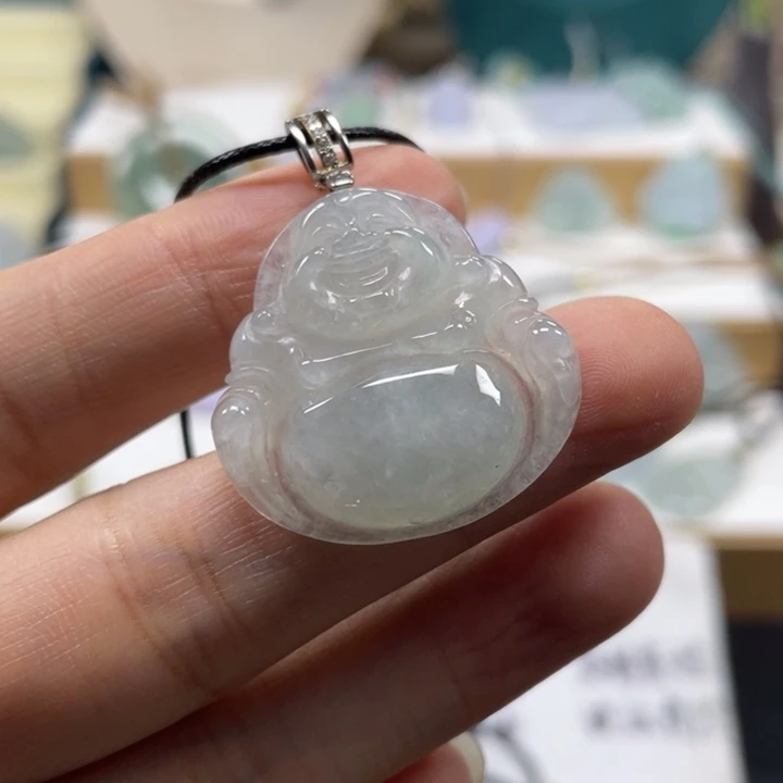 翡翠未镶嵌颈饰天然翡翠佛公16号