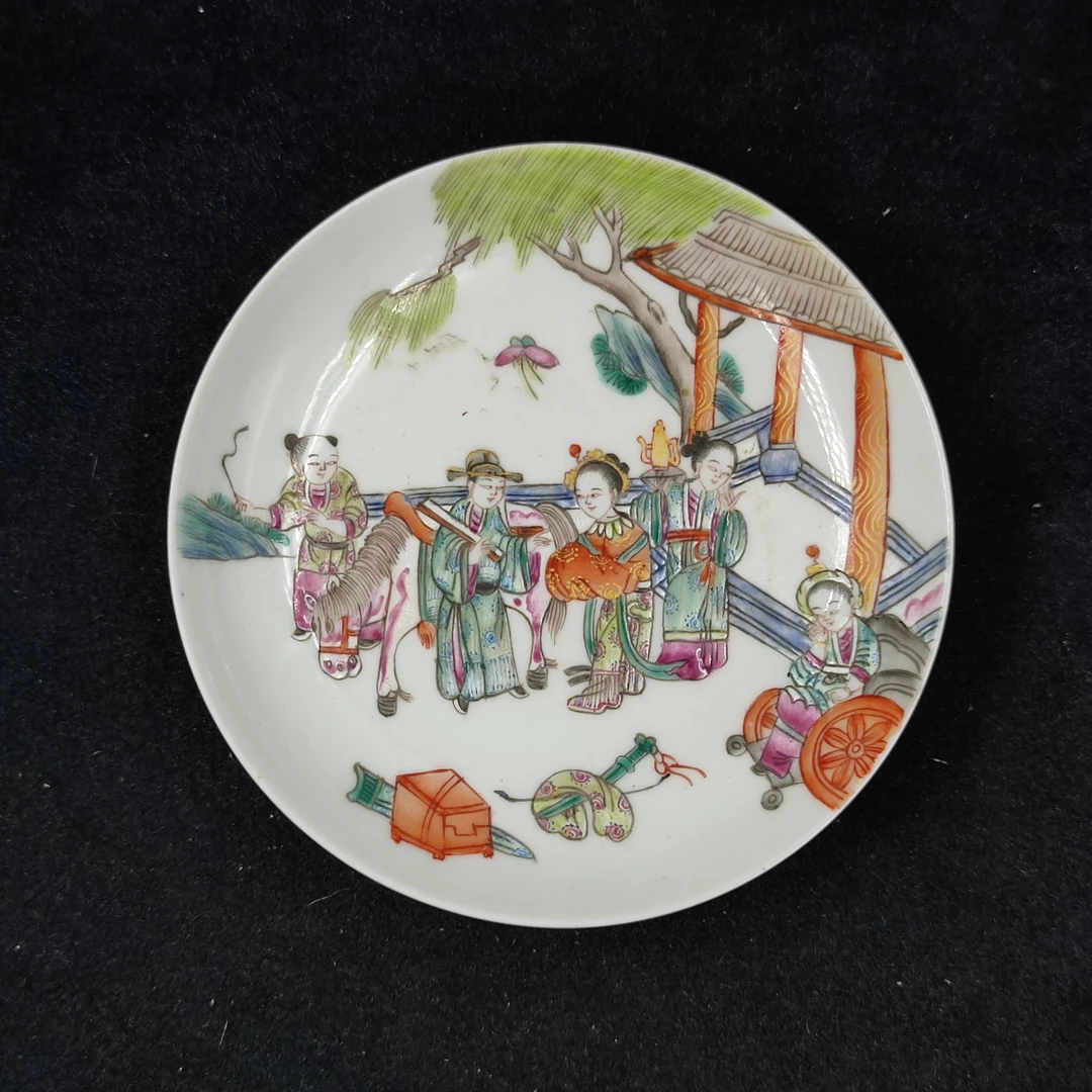 【闪购商品】 A64 清同治粉彩人物赏盘