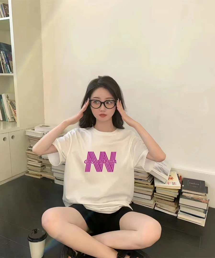 光工艺纯棉男女同款短袖2025夏季新款【光变NN】