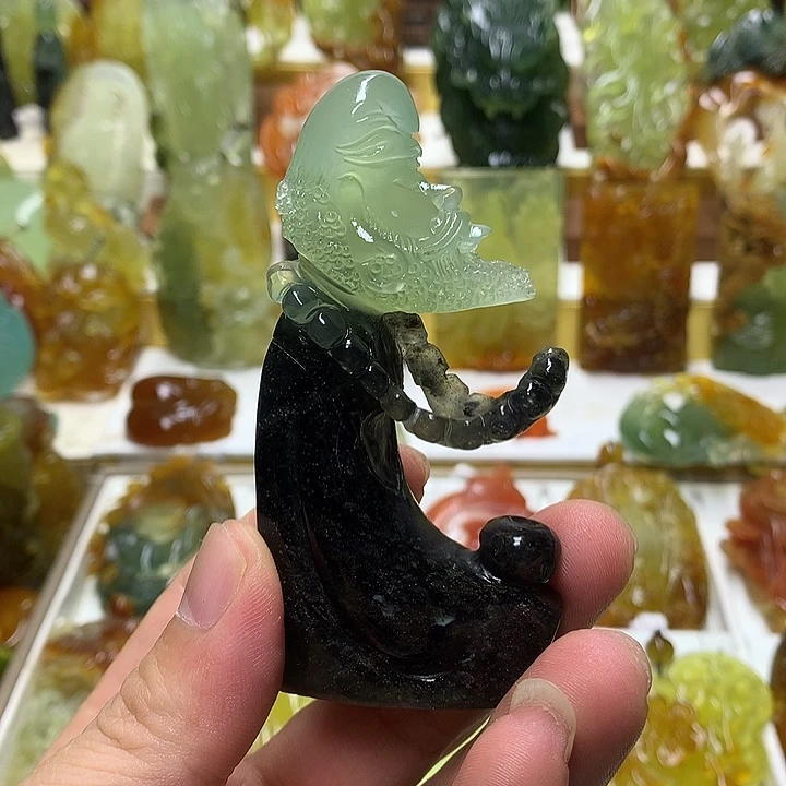 蛇纹石玉未镶嵌珠宝半成品