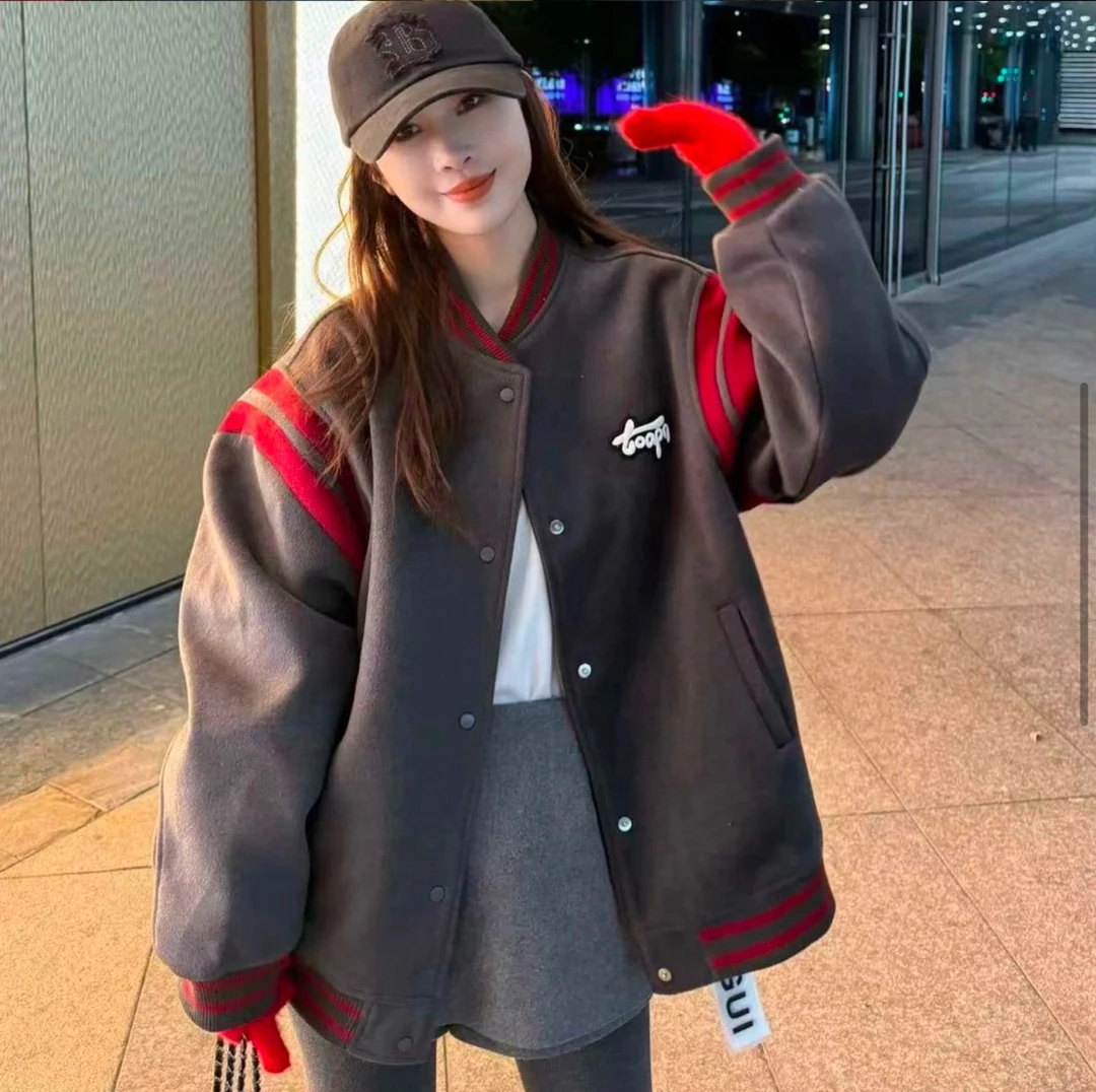 8201 新款流行休闲宽松棒球服外套