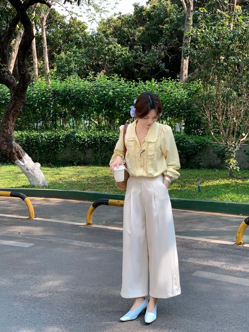 【DUOMI】新款女装百搭时尚小众风格设计感衬衫上衣D6616