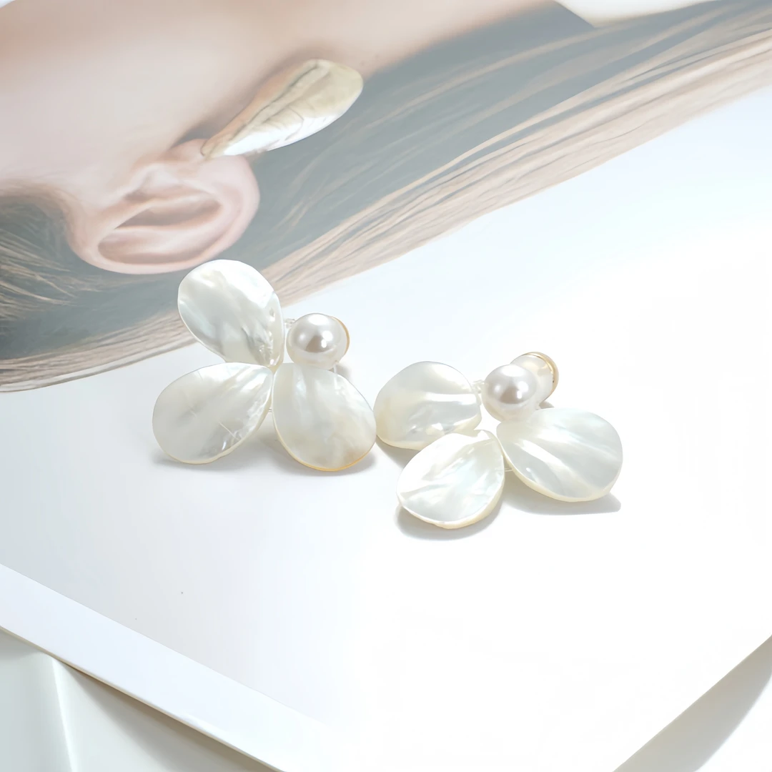 铜合金仿珍珠耳饰 耳环9544