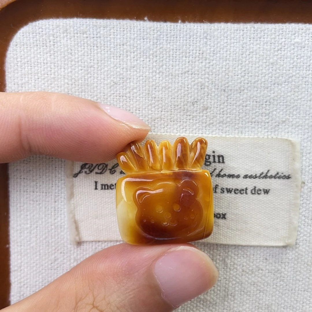 未镶嵌琥珀珠宝奇石麦当劳薯条