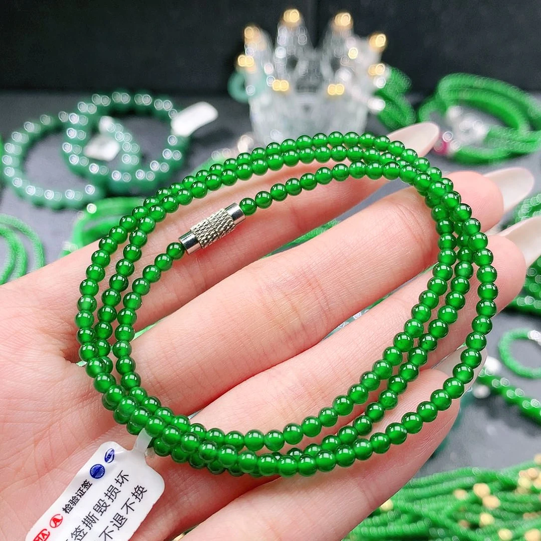 翡翠未镶嵌手链项链