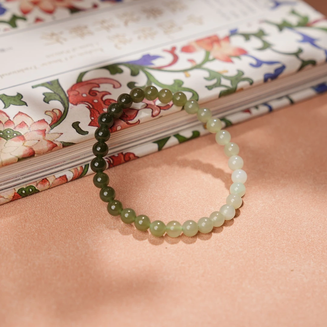 【小池专属】和田玉渐变圆珠手串  6mm YLL0234