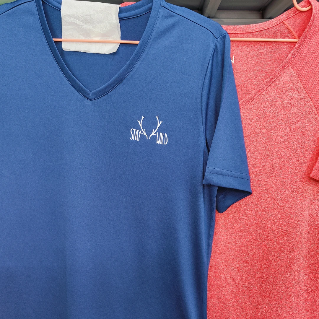 夏装女士短袖鸡心领