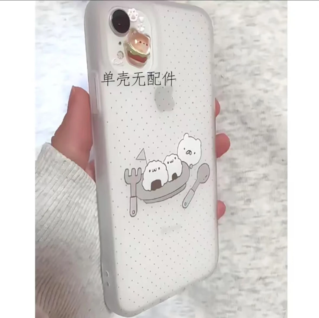 韩系饭团小熊适用iPhone16小米15华为苹果14promax手机壳软12太空