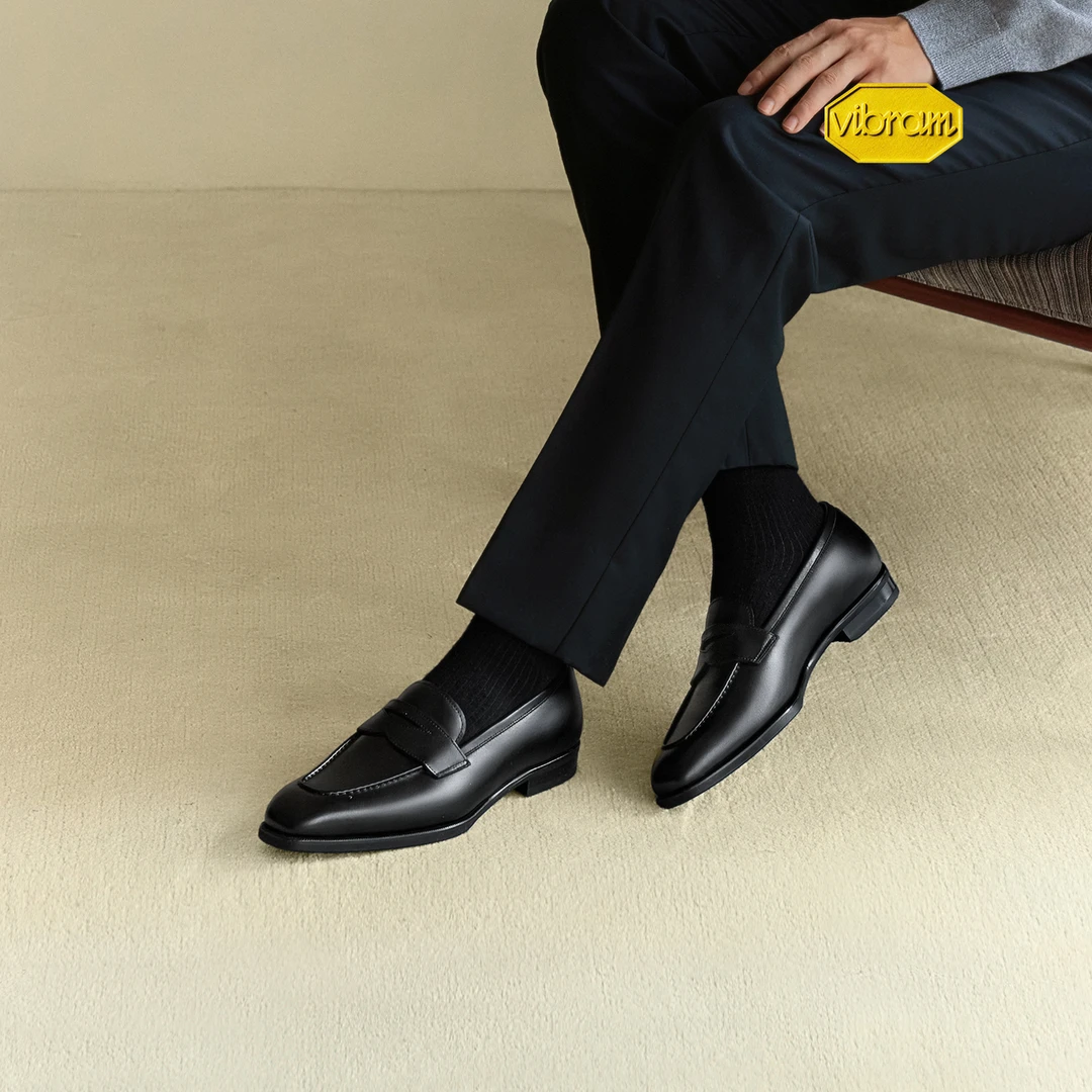 ThomWills便士乐福鞋男真皮一脚蹬皮鞋英伦复古舒适豆豆鞋夏季