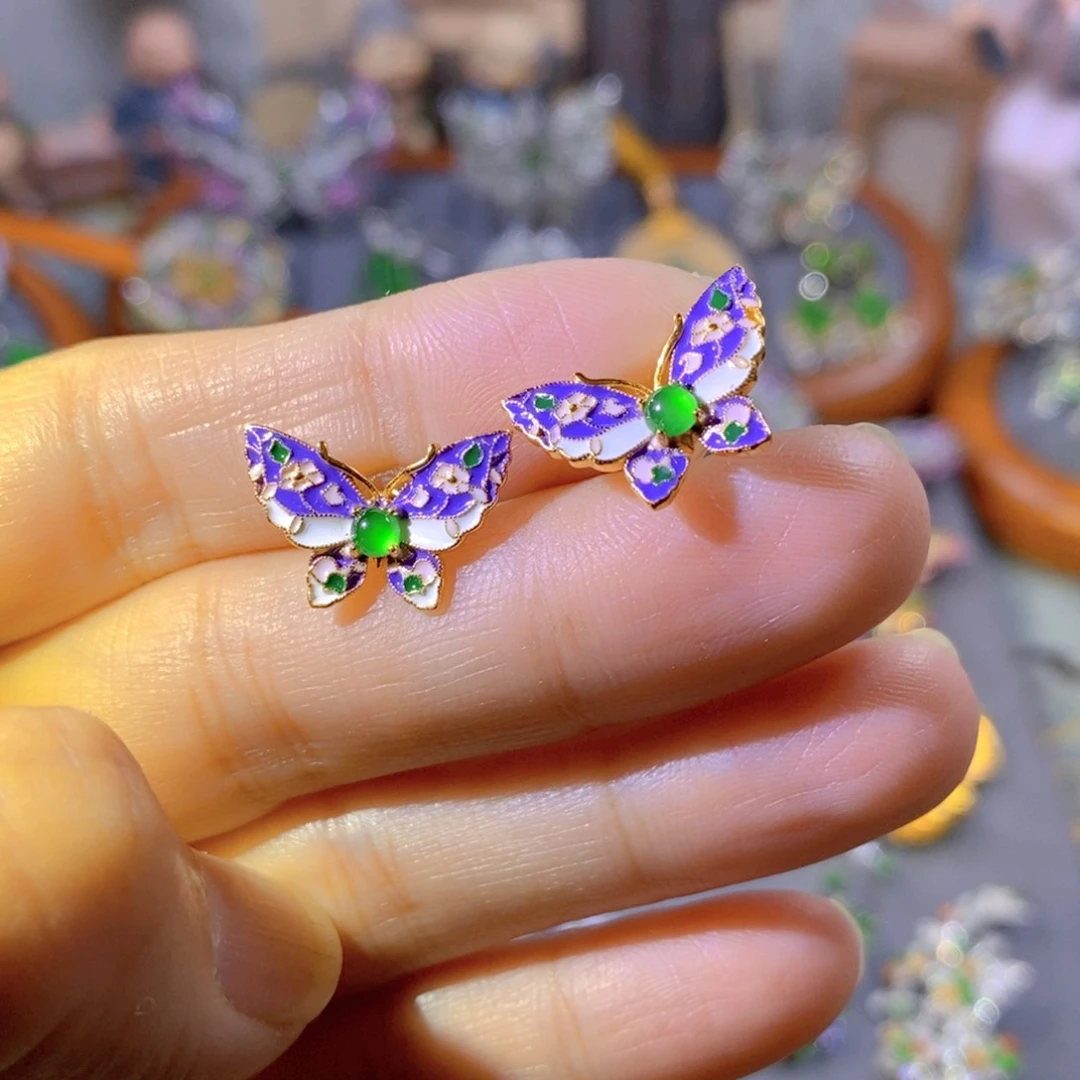 颈饰银S925镶嵌翡翠