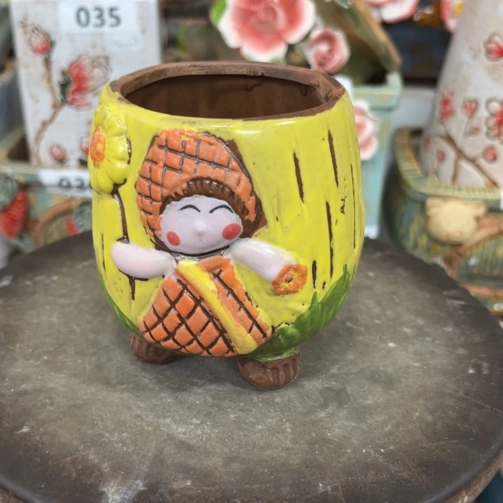 紫砂花盆粗陶材质多肉花盆