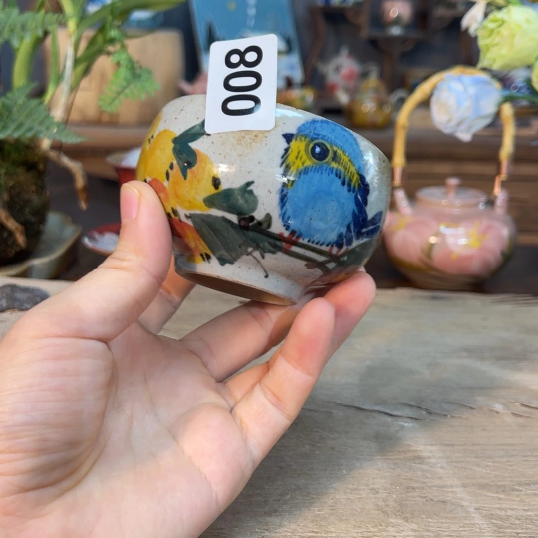 壶素浅陶瓷手工手绘