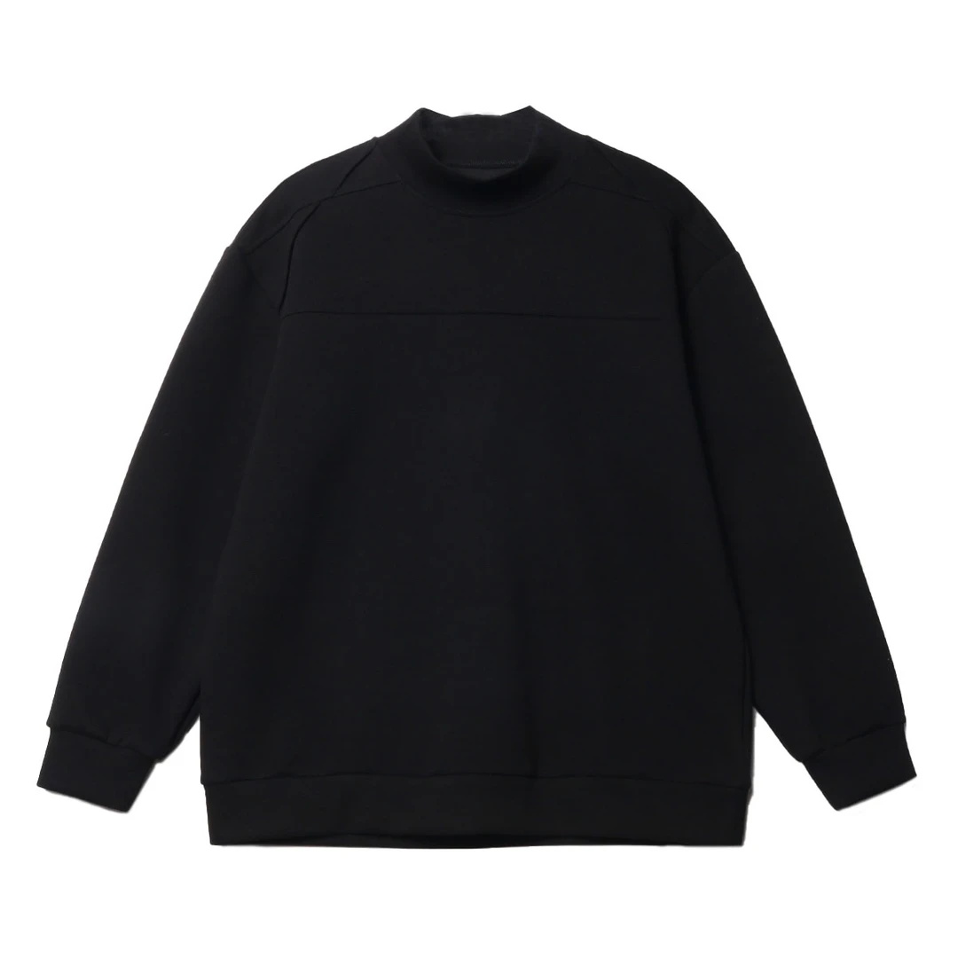 WY102-DY纯黑色秋季男上衣长袖时尚户外百搭黑色宽松加绒男女同款