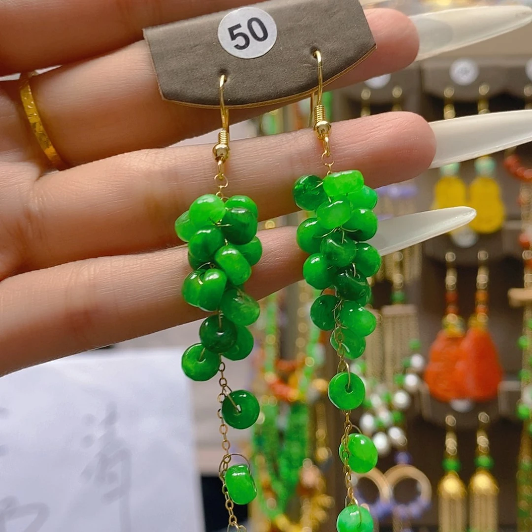 翡翠合金耳饰翡翠