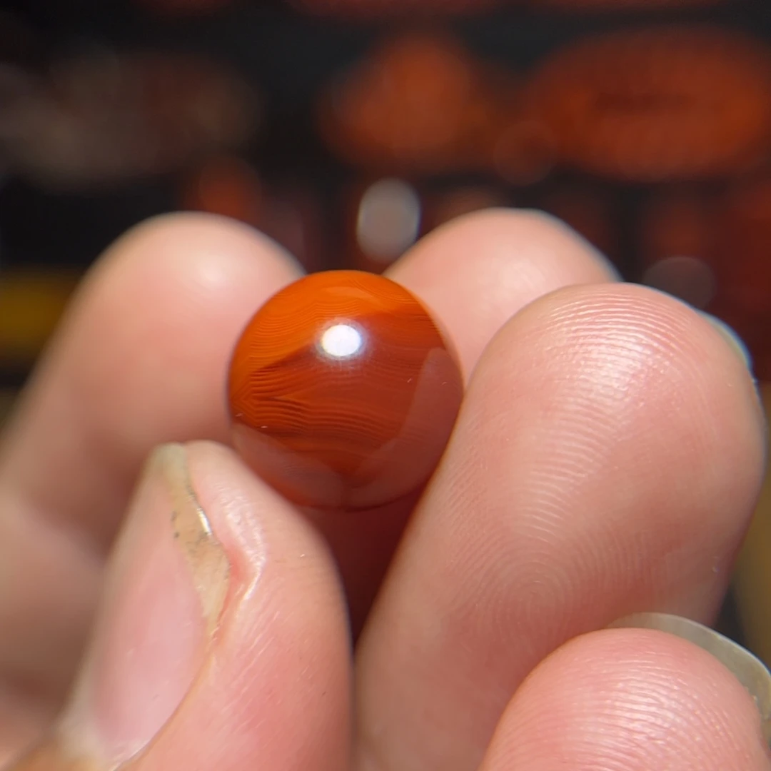 南红玛瑙未镶嵌珠宝奇石啾**2原矿瓦西单珠12.3mm