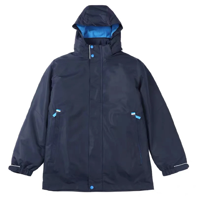 郑州市第二中学冬季同款校服藏蓝色冲锋衣棉衣内胆更保暖可拆卸