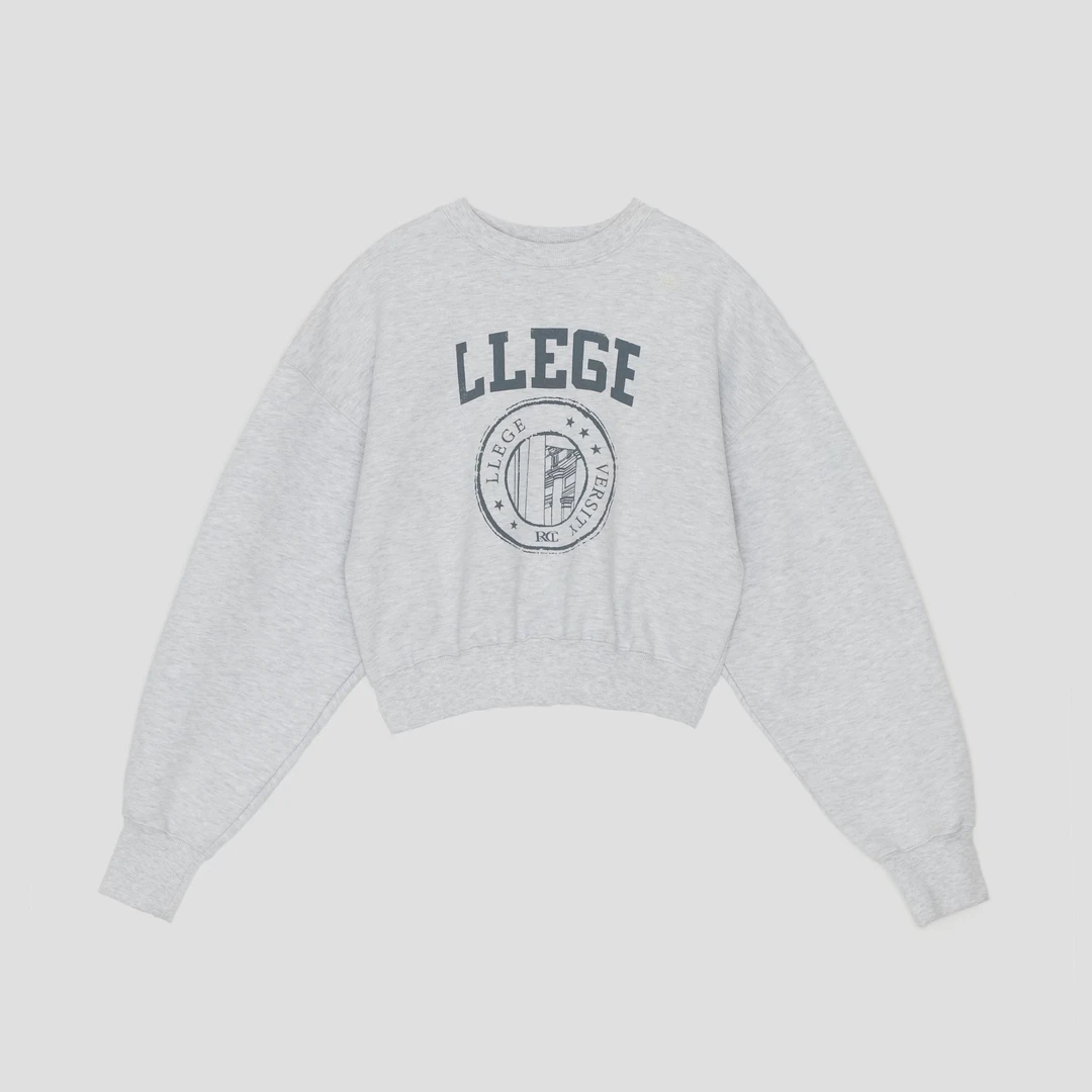 RECTO 经典运动系列短款字母卫衣