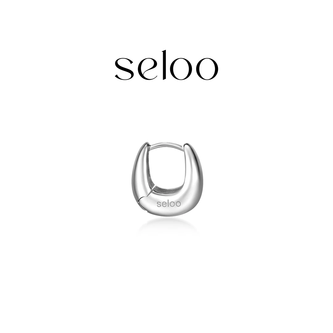 合金耳饰 Seloo【金属面包卡扣耳环】韩国小众品牌SE509R341
