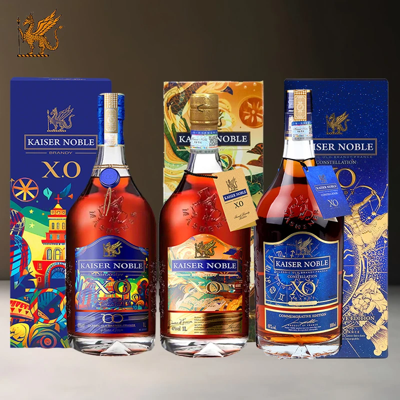 凯萨贵族系列限定版XO白兰地1L装组合40度