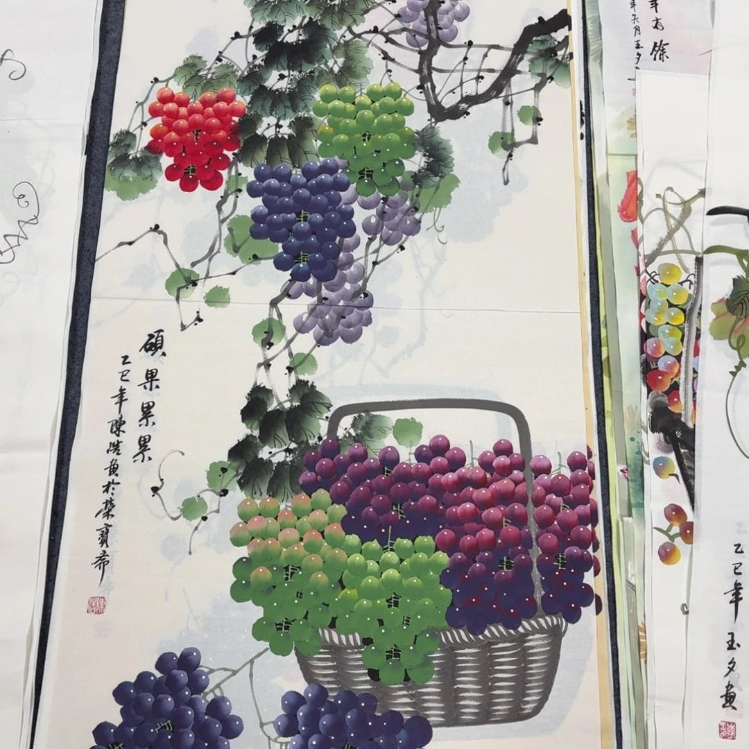 国画140×70手绘画画画