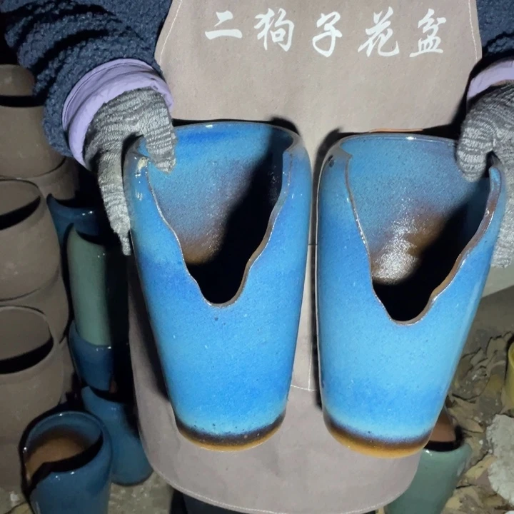 花盆紫砂口14高30瑕疵瑕疵