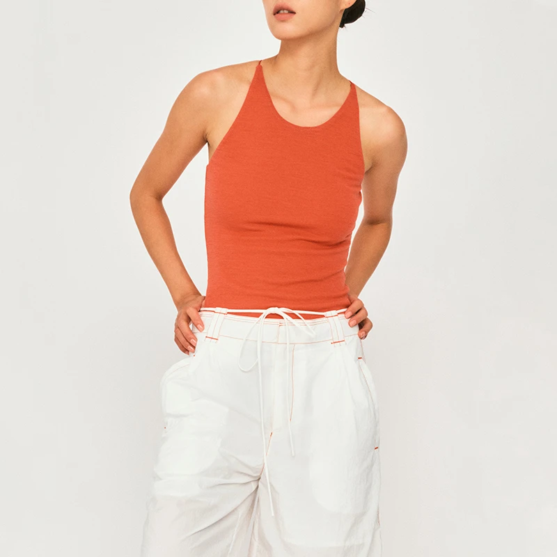 【COMMXN】noundnound纯色简约百搭露背吊带背心上衣女2025夏季新款