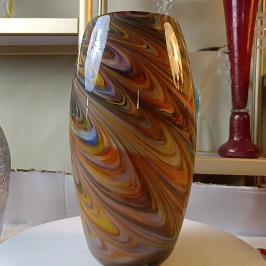 琉璃琉璃凤尾花瓶摆件